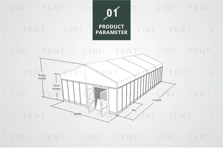 20X30 Aluminum Frame Transparent Marquee Wedding Party Event Tent with Glass Sidewalls