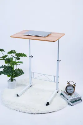 Yuhang ホームオフィスデスク可動高さ調節可能なコンピュータラップトップテーブル車輪付き