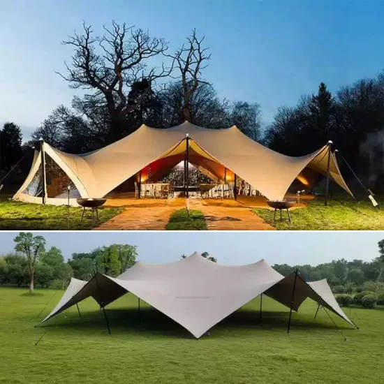 六角形の屋外の贅沢なでき事のストレッチ テント 200 人のパーティーのためのカスタム サイズの結婚式のテント